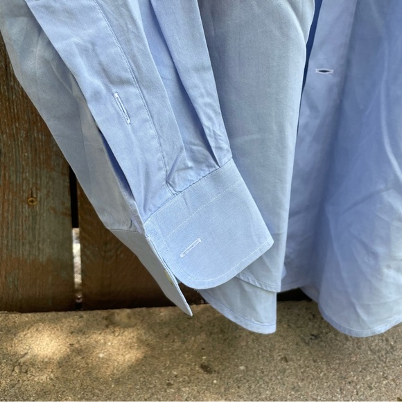 BREUER Men’s Blue Long Sleeve Button Down Dress Shirt Size 17 - Picture 6 of 11